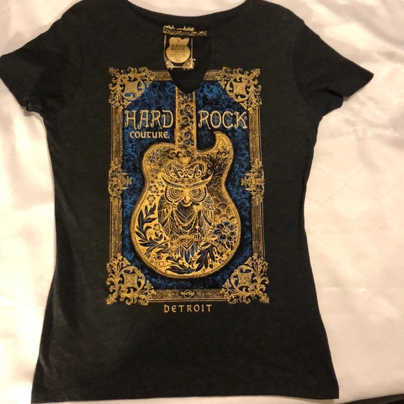 Hard Rock Cafe - Women’s Couture Framed Guitar Tee - Picture 1 of 7